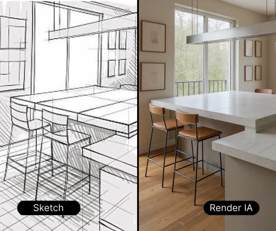 Render de cocina modelo 3D Render de cocina modelo 3D